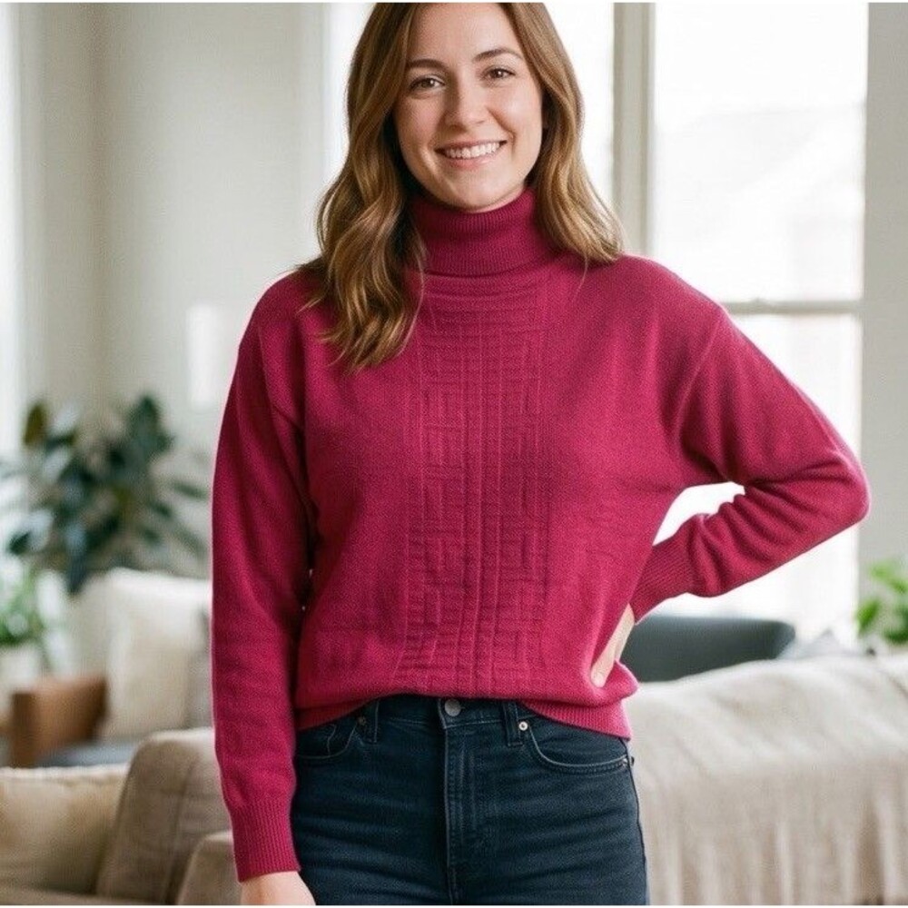 S-Cashmere by Gobi Turtleneck Sweater Womens L Quiet Luxury Old Money Minimalist